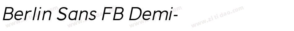 Berlin Sans FB Demi字体转换